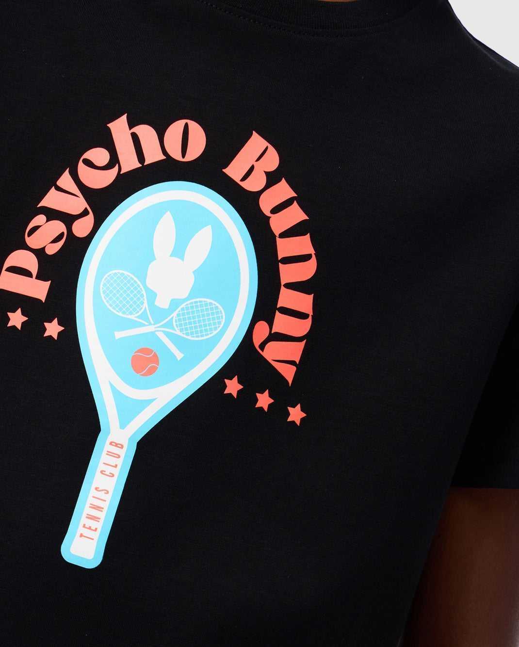 Tees Psycho Bunny Courtside Graphic Tee Noir Enfant | BEG-99948242